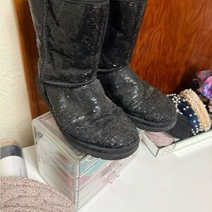 Black Sequin Ugg Boots